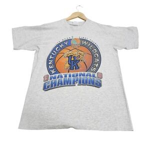 Vintage Kentucky Wildcats Shirt Mens Large Gray NCAA Basketball Official Fan